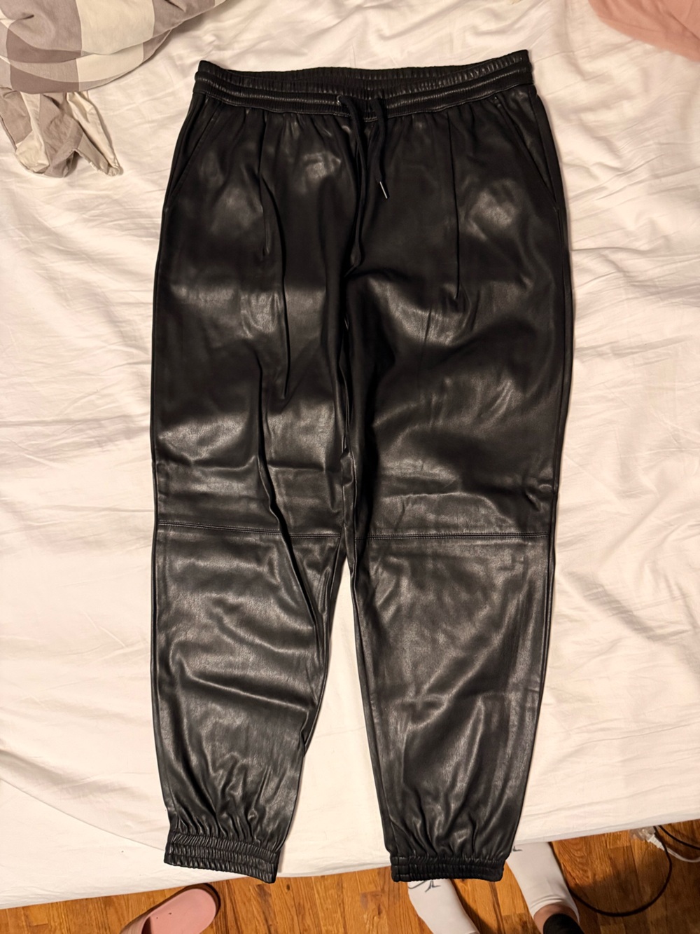Womens pleather joggers
